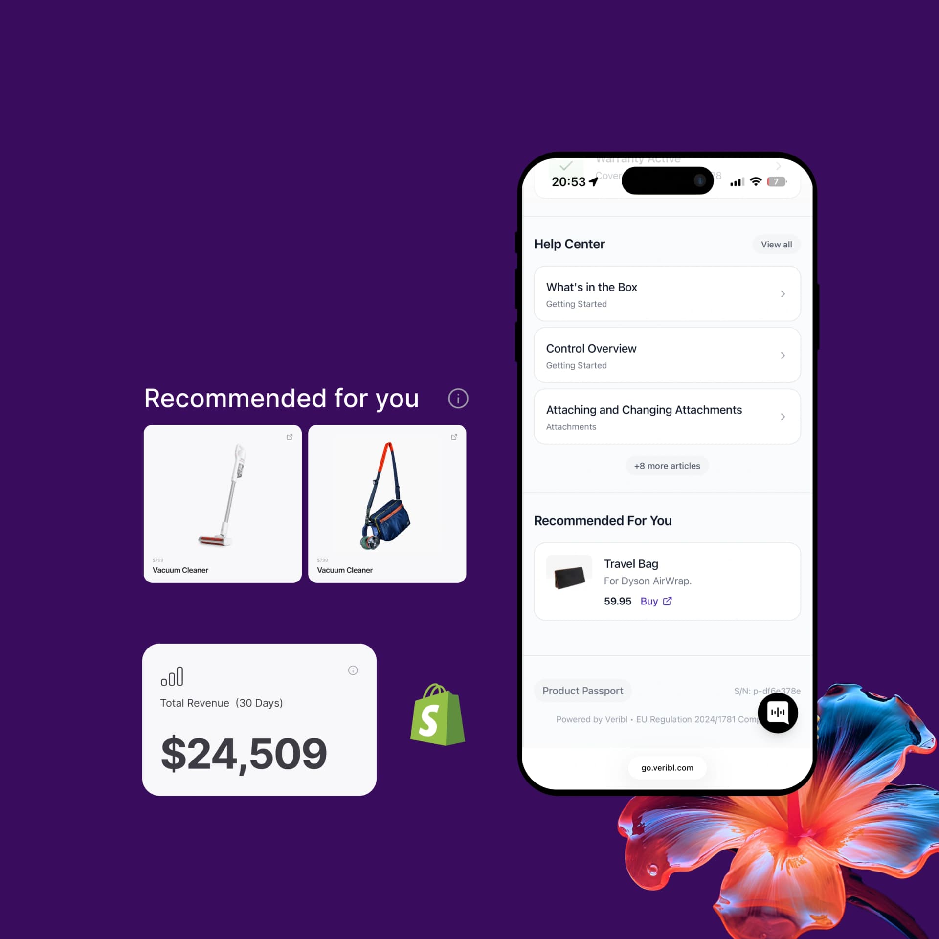 Post-purchase revenue dashboard and offer flow