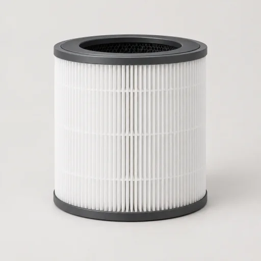 Pleated replacement air filter cartridge